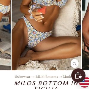 Bydee Milos bikini bottom in Sicilia